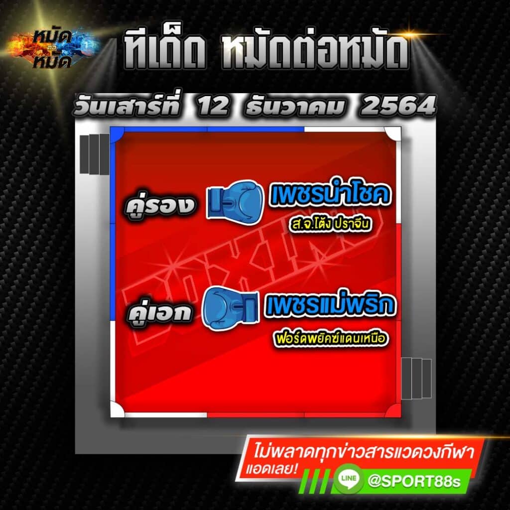 ทีเด็ดแชมเปี้ยนส์ มวยไทย7สี