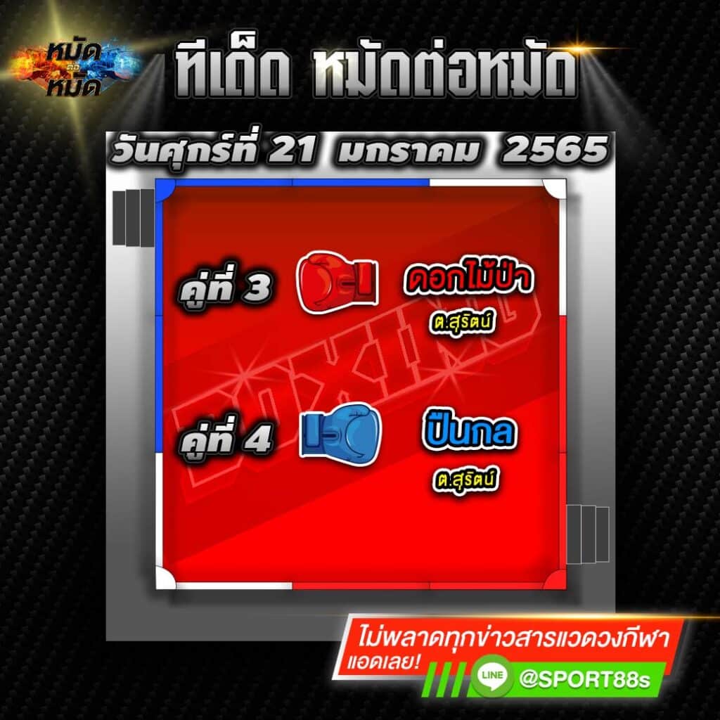 ทีเด็ดหมัดต่อหมัด ศึกมวยมันส์วันศุกร์ 21