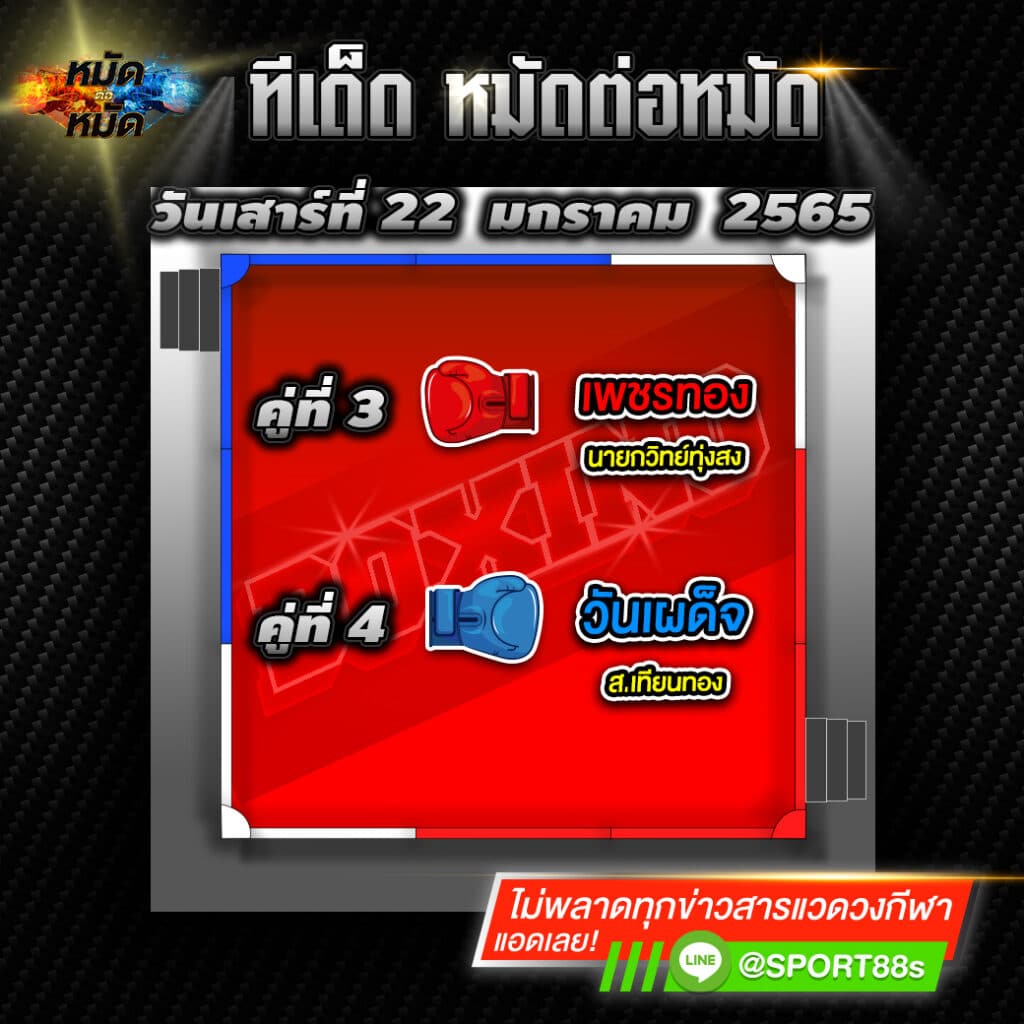 ทีเด็ดหมัดต่อหมัด ศึกจิตรเมืองนนท์ 22