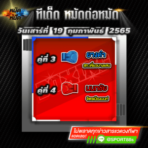 ทีเด็ดหมัดต่อหมัด ศึกจิตรเมืองนนท์ 19