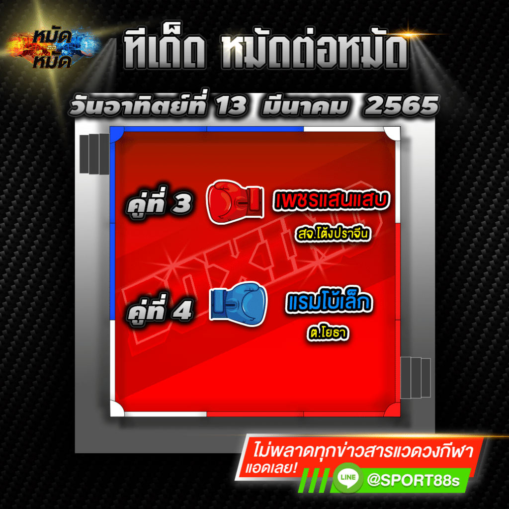 ทีเด็ดหมัดต่อหมัด ศึกมวยไทย7สี 13