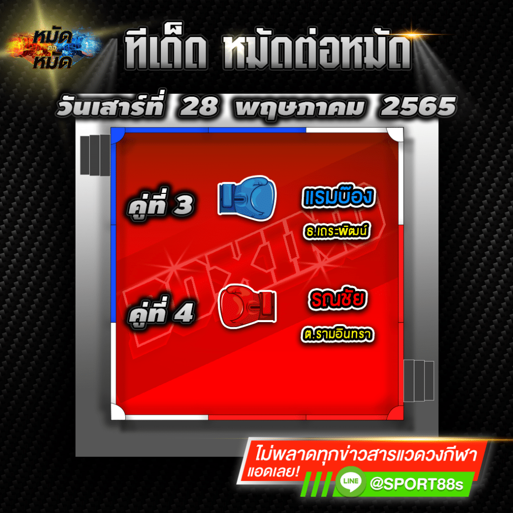 ทีเด็ดหมัดต่อหมัด ศึกท่อน้ำไทย TKO เกียรติเพชร วันนี้ 28