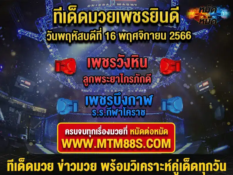 ทีเด็ดมวยวันนี้
